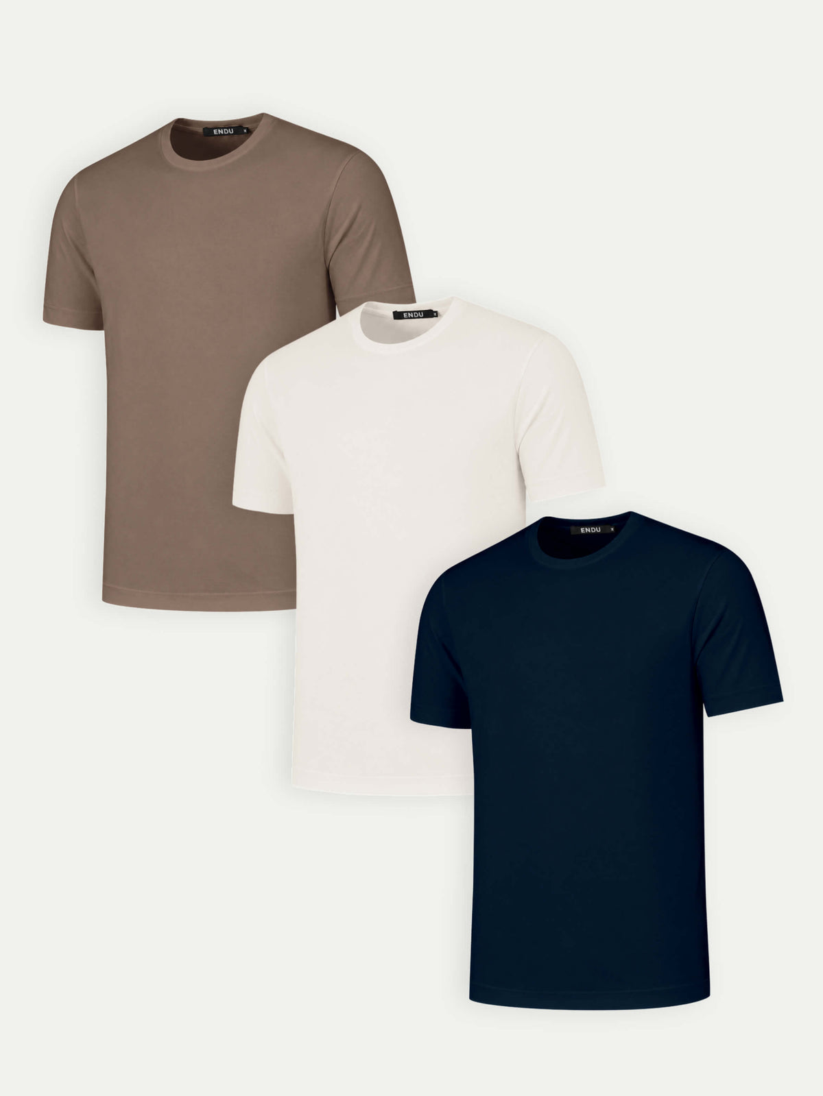 Essential Lux T-Shirt - Mixed 3 Pack - Earth Tones