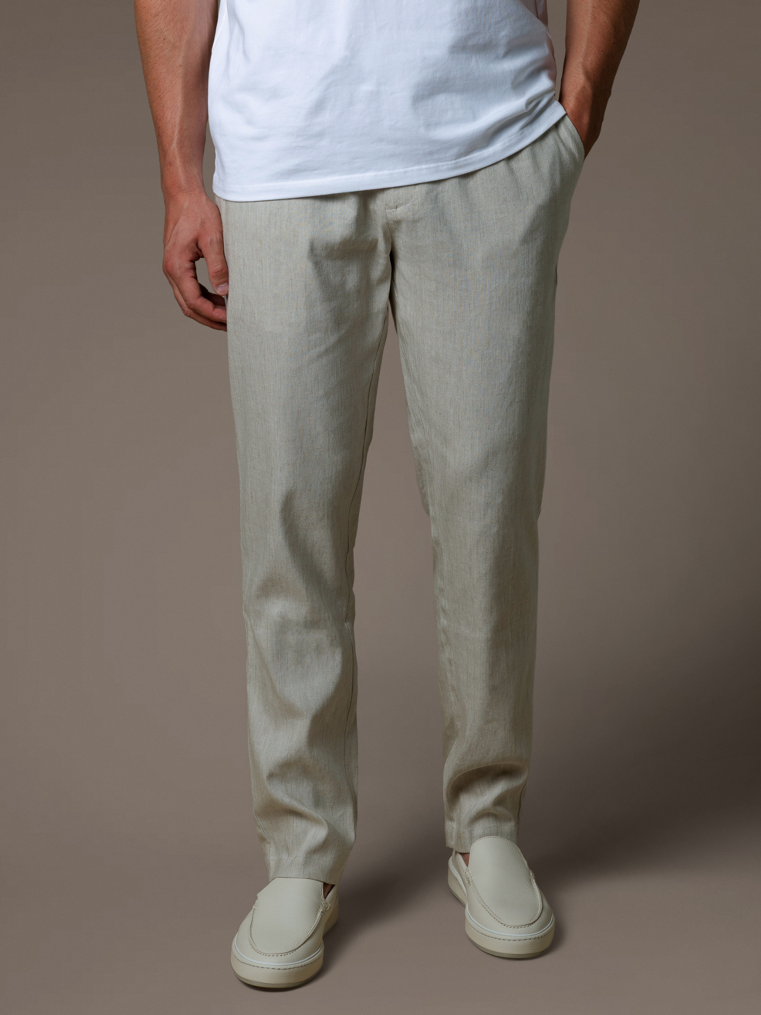 Linen Trousers - Beige