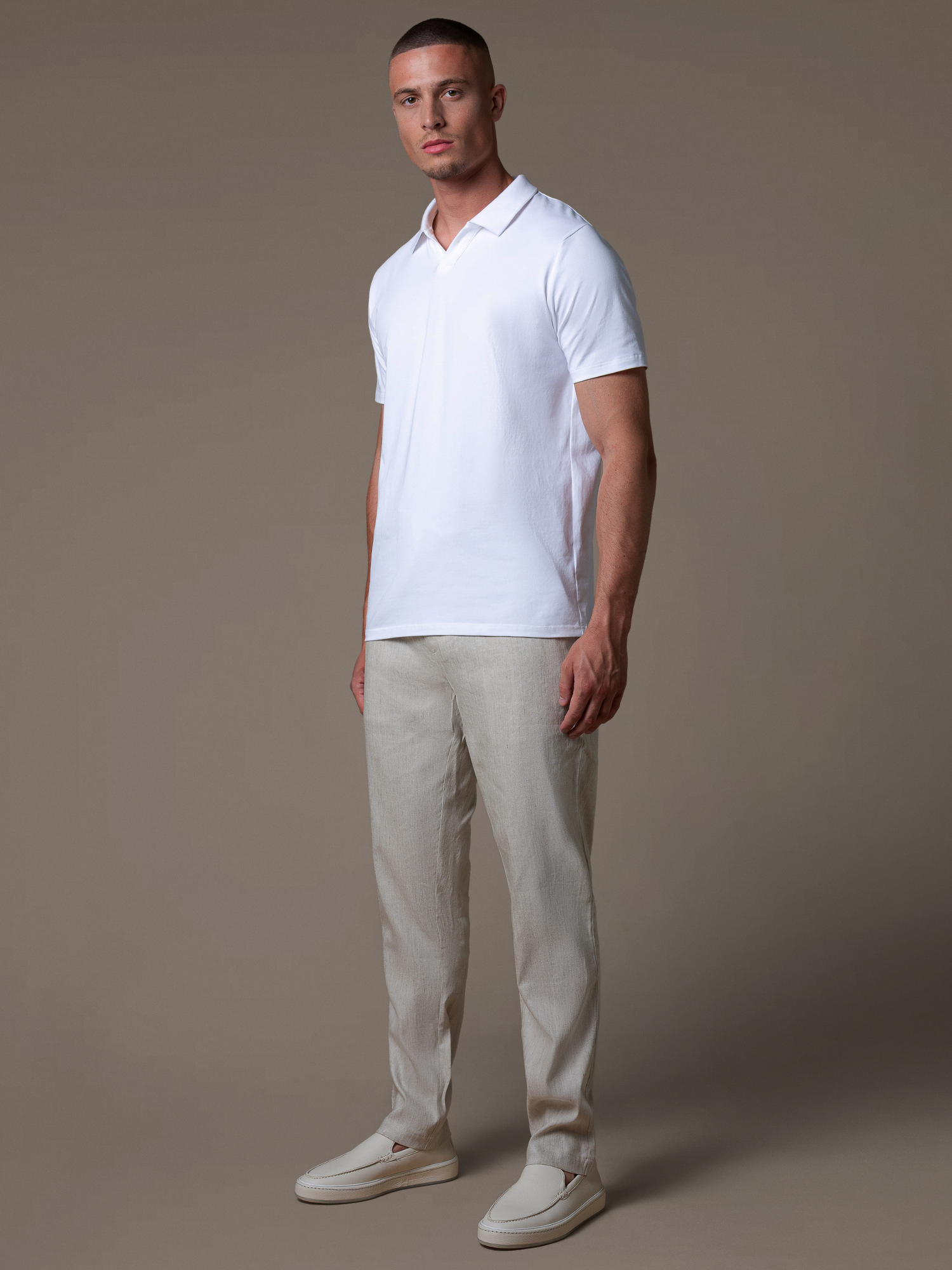 Linen Trousers - Beige