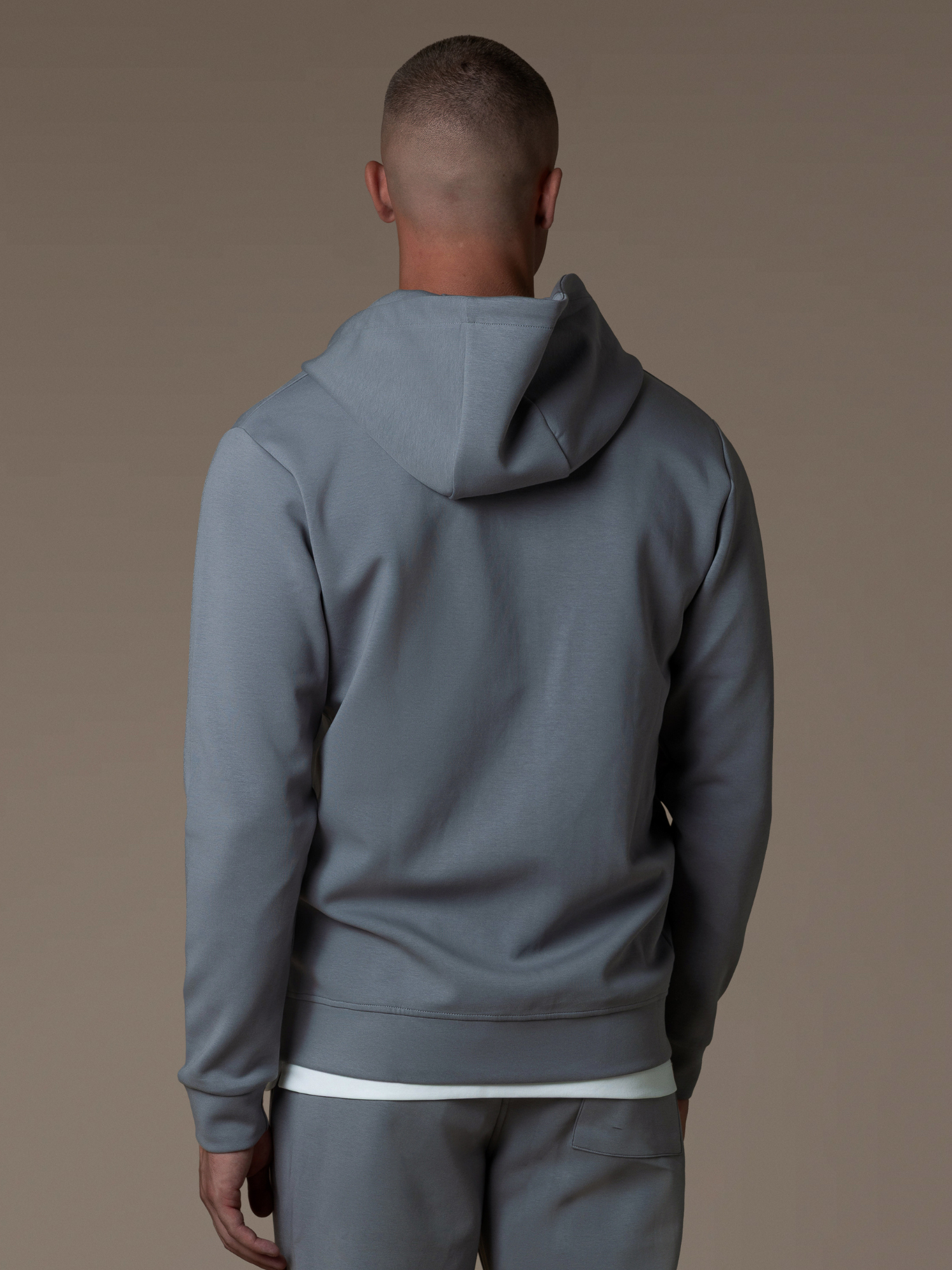 Interlock Flow Zip Hoodie - Grey