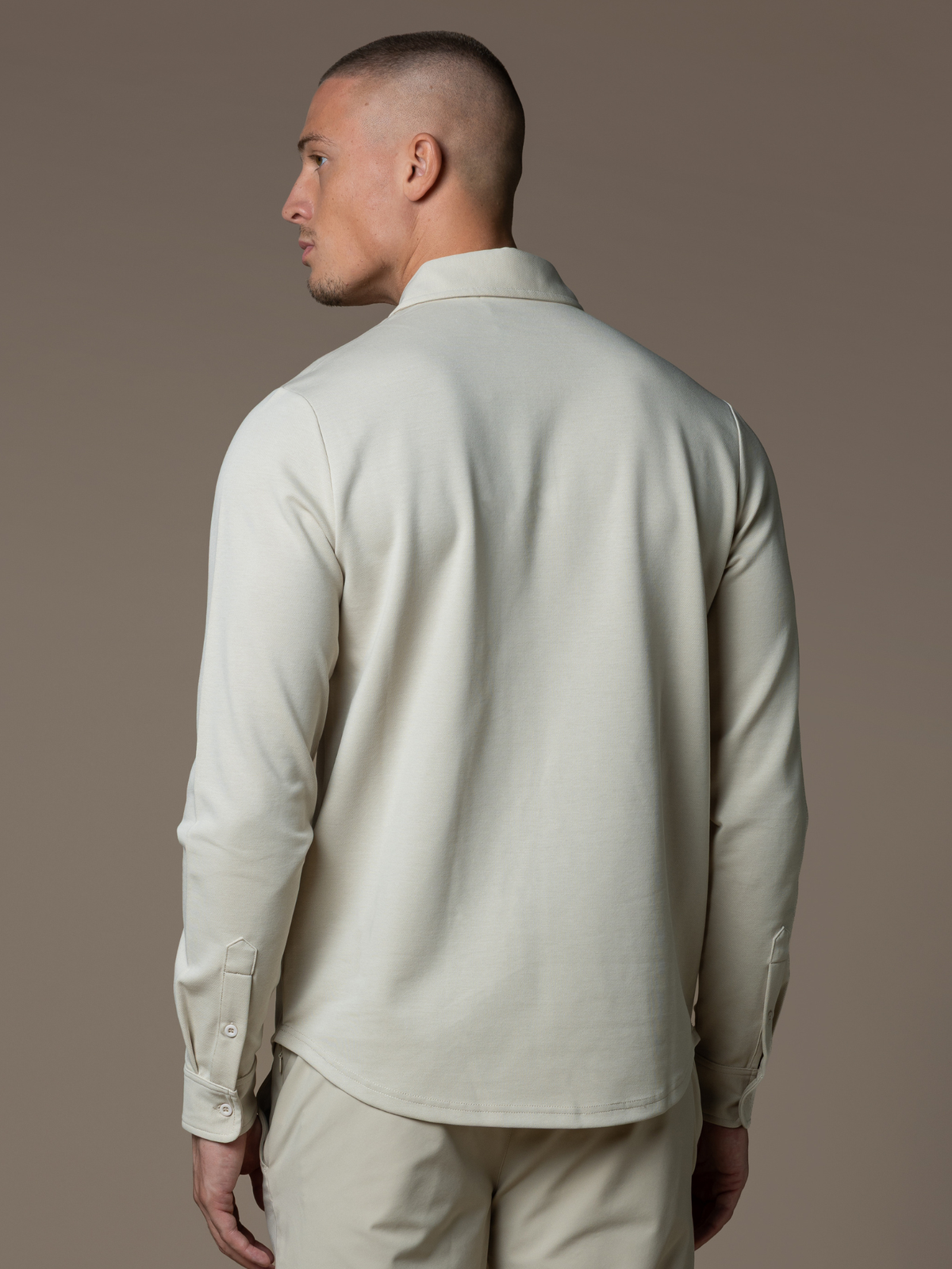 Como Longsleeve Polo - Light Beige