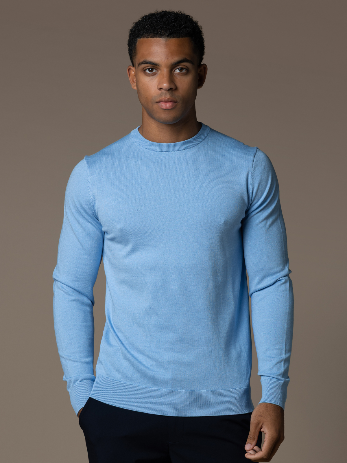 Knit Crewneck - Light Blue