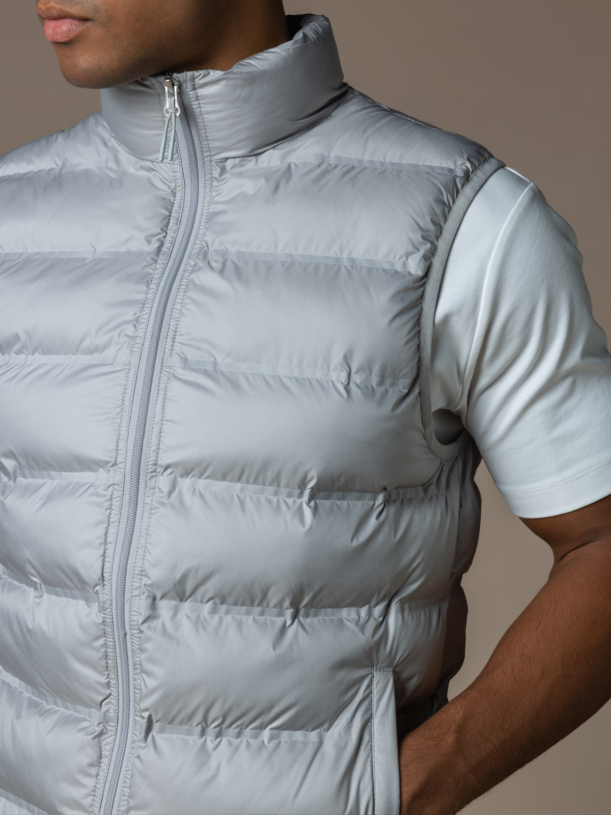 Tech Puffer Gilet - Grey