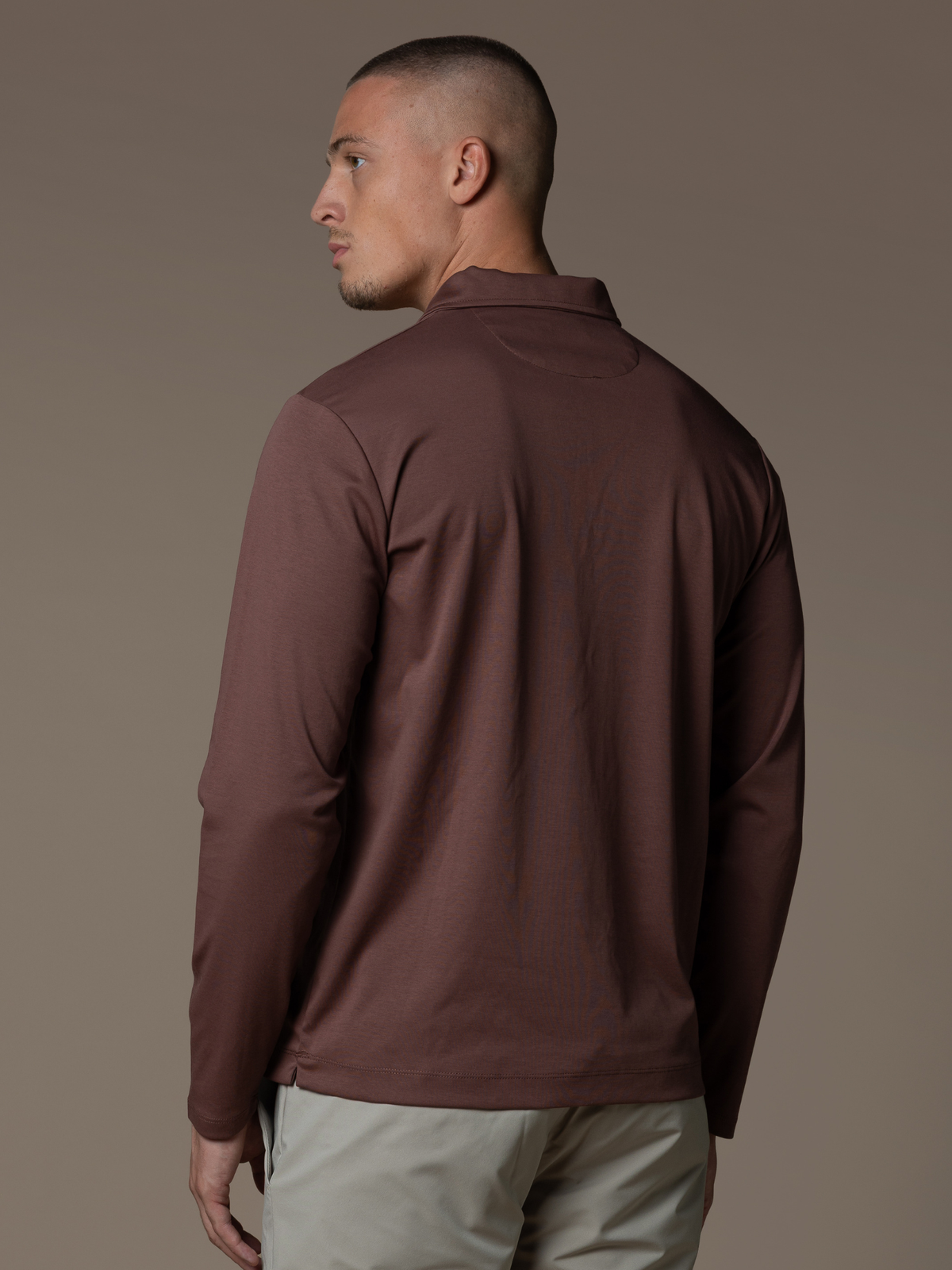 Lux Longsleeve Polo - Maroon