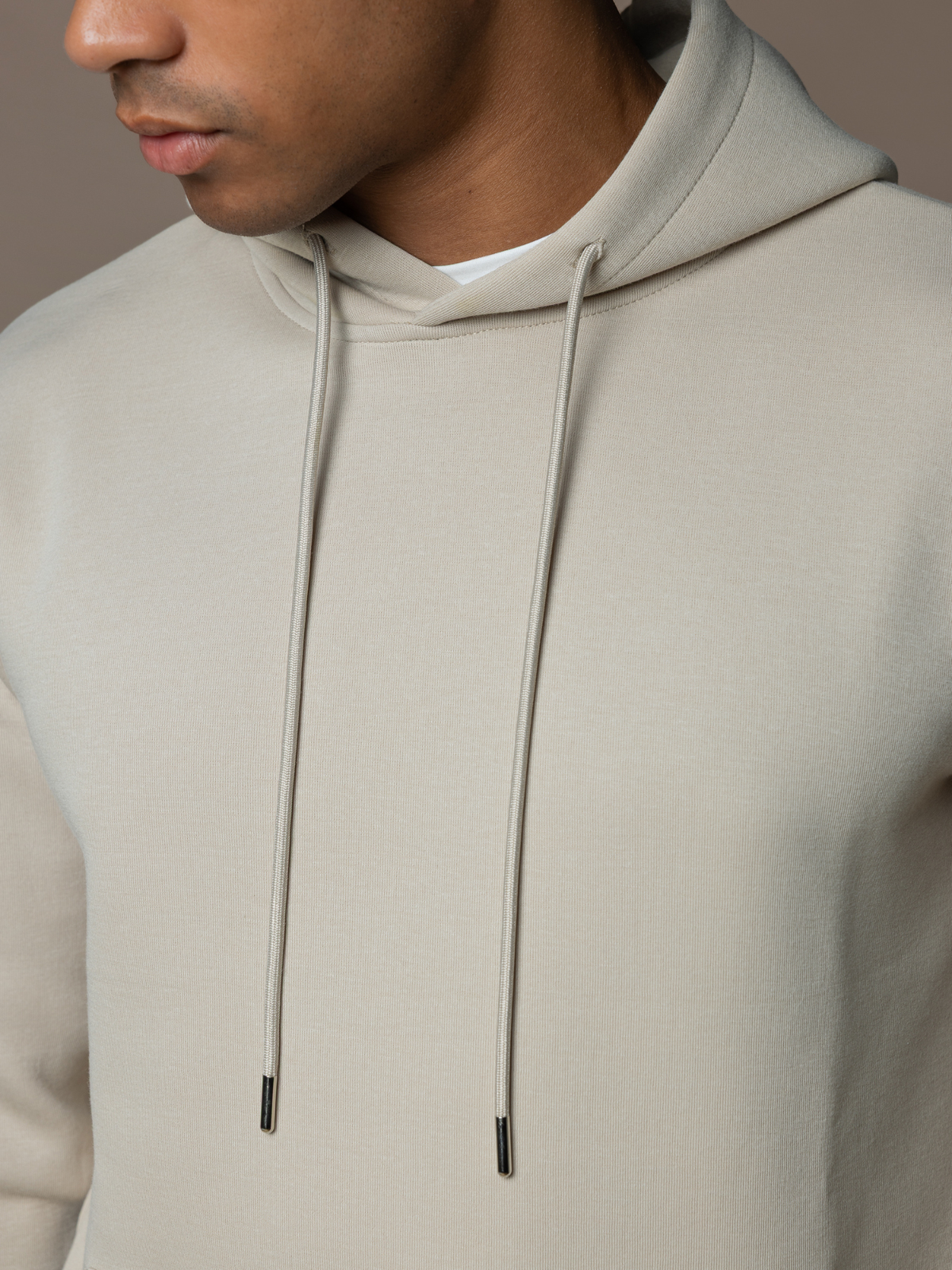 Essential Interlock Hoodie - Beige