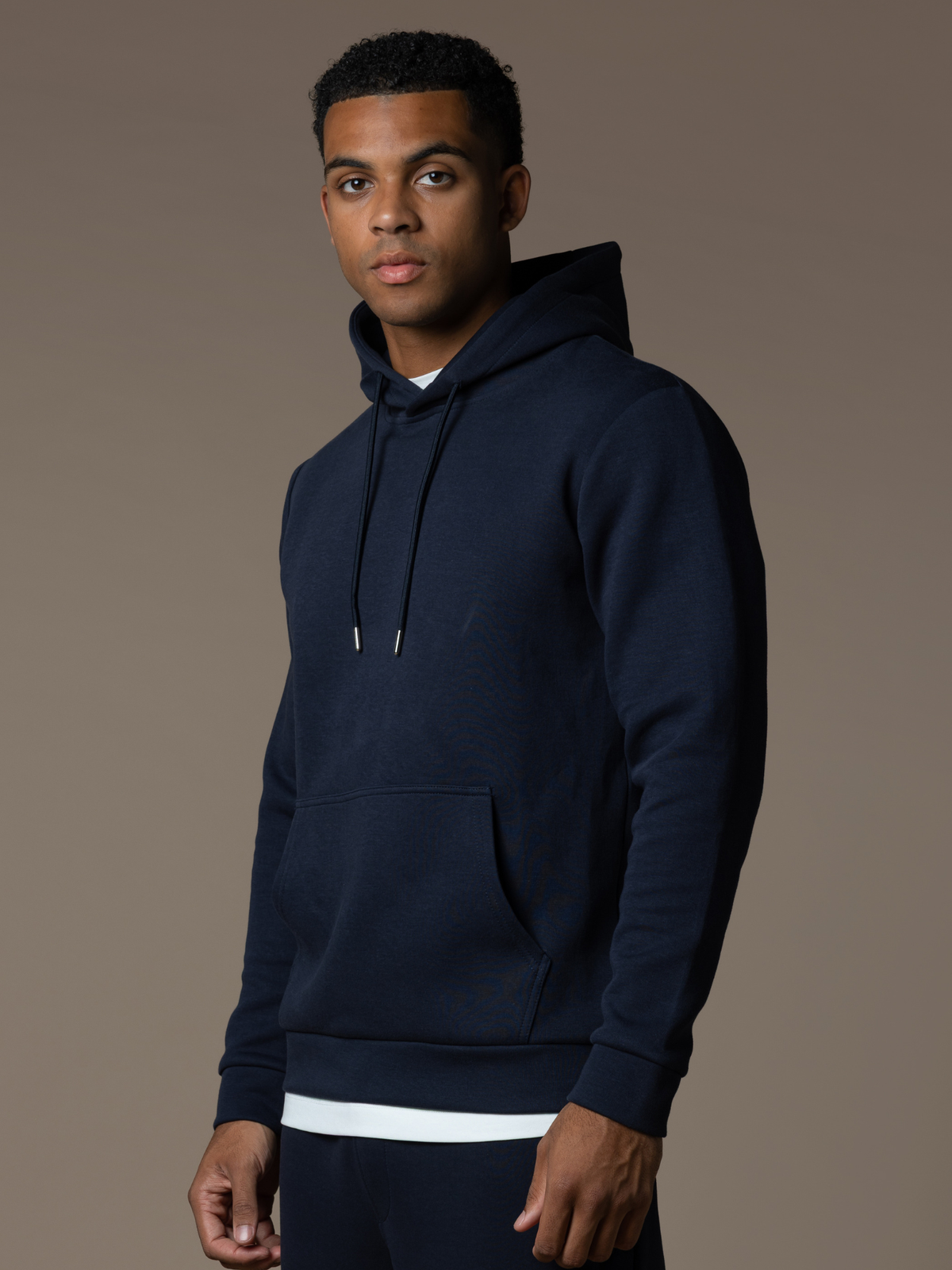 Essential Interlock Hoodie - Navy