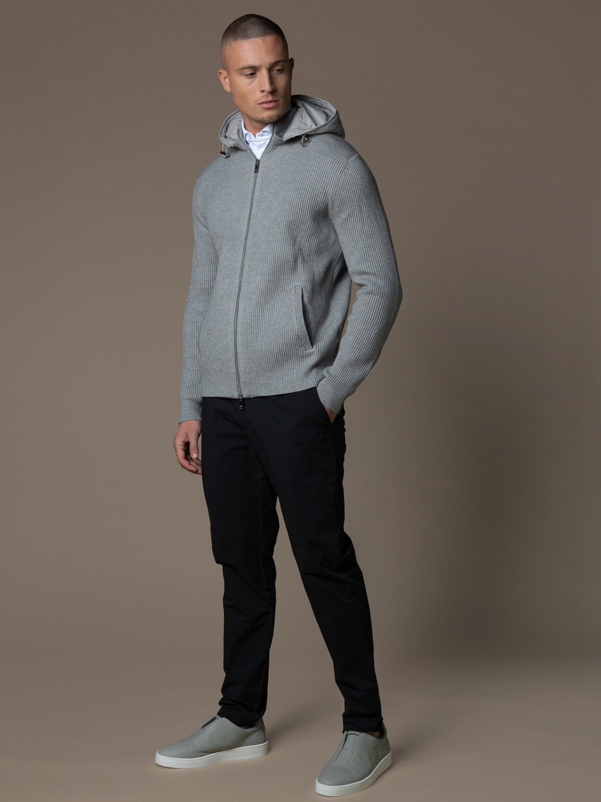 Hybrid Rib Jacket - Grey