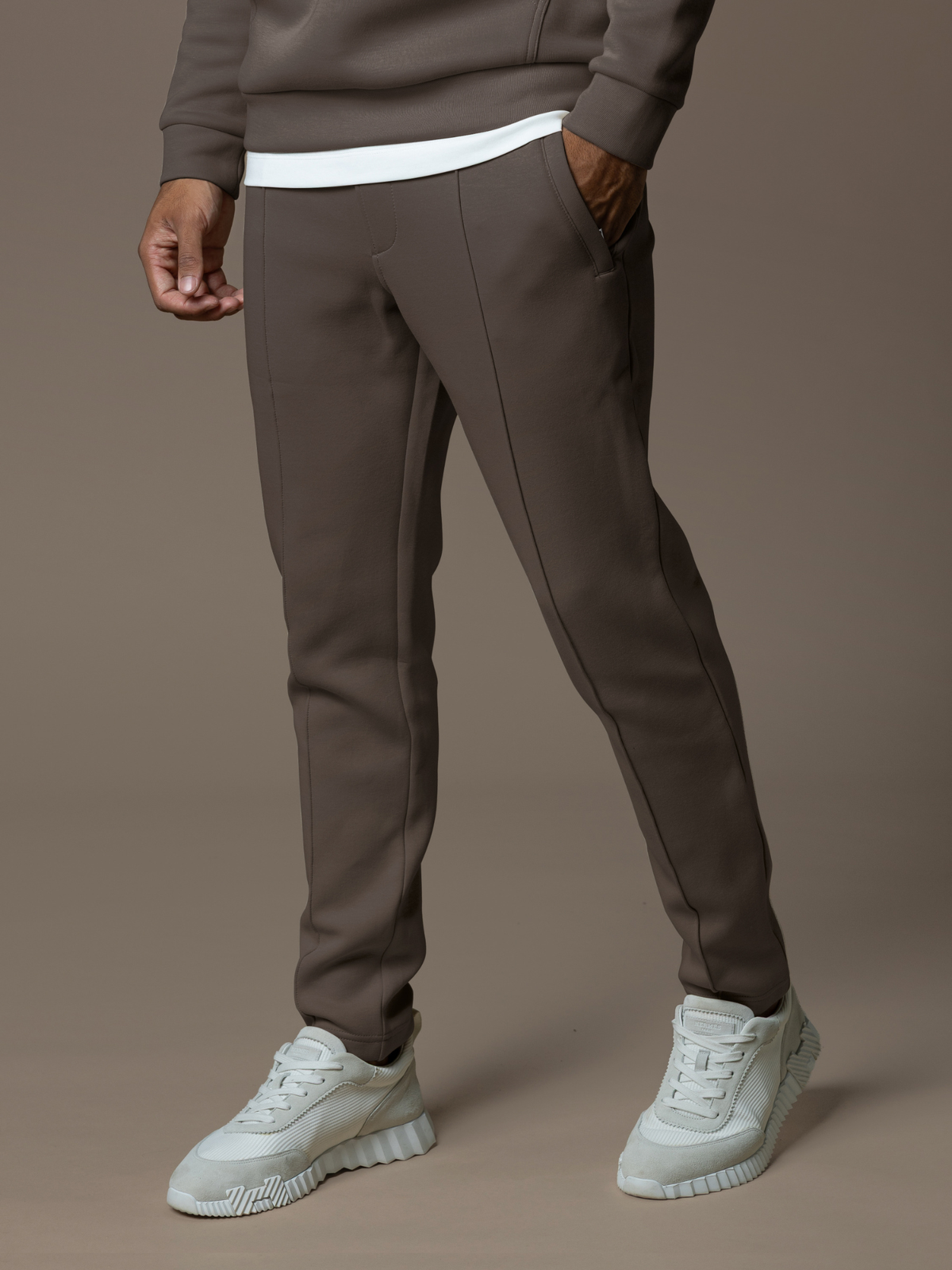 Essential Interlock Jogger - Taupe