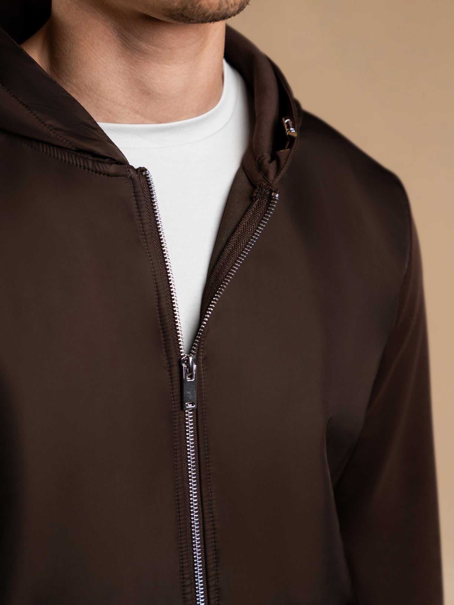 Hybrid Flow Windbreaker - Brown