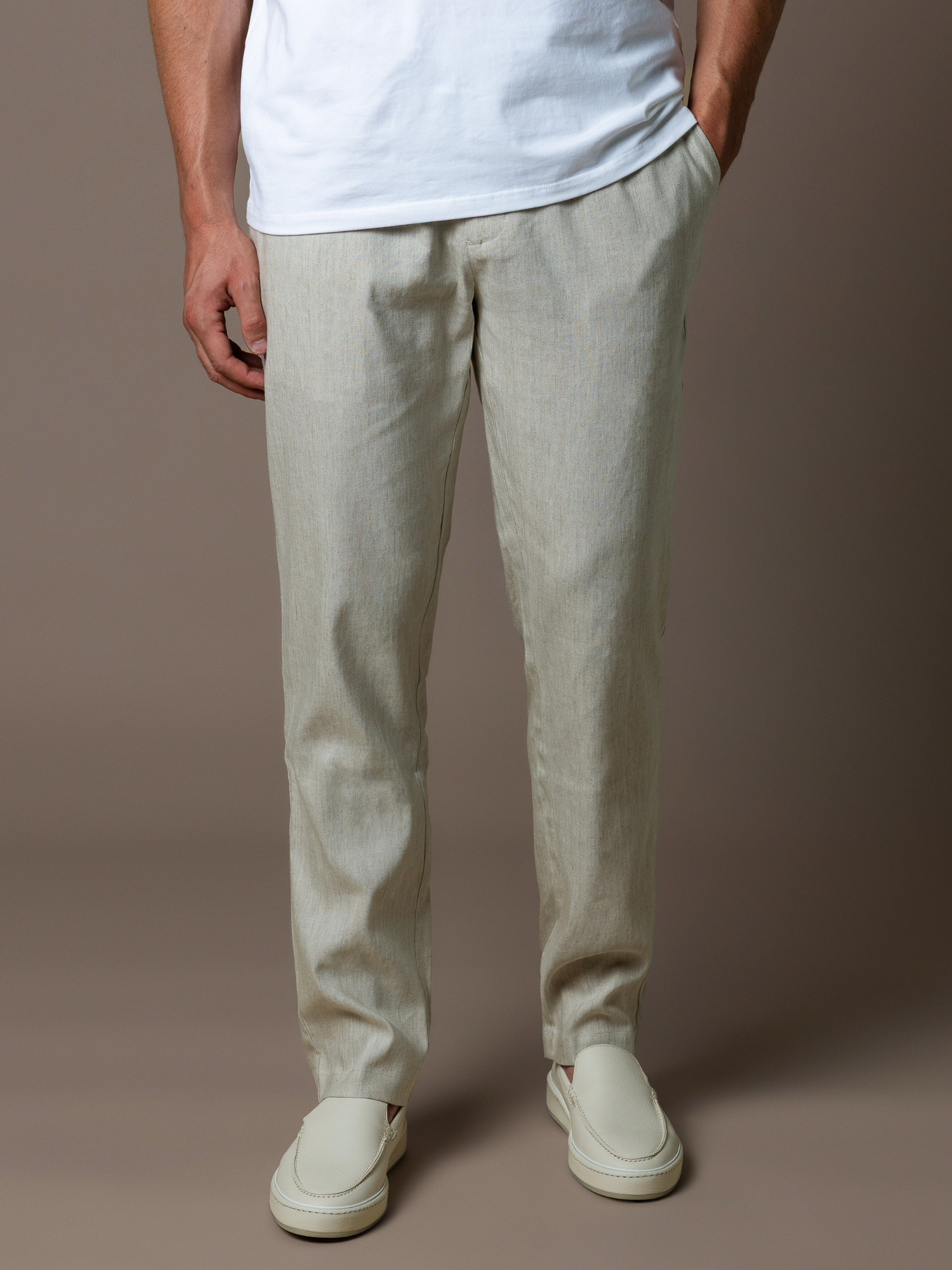 Linen Trousers - Beige