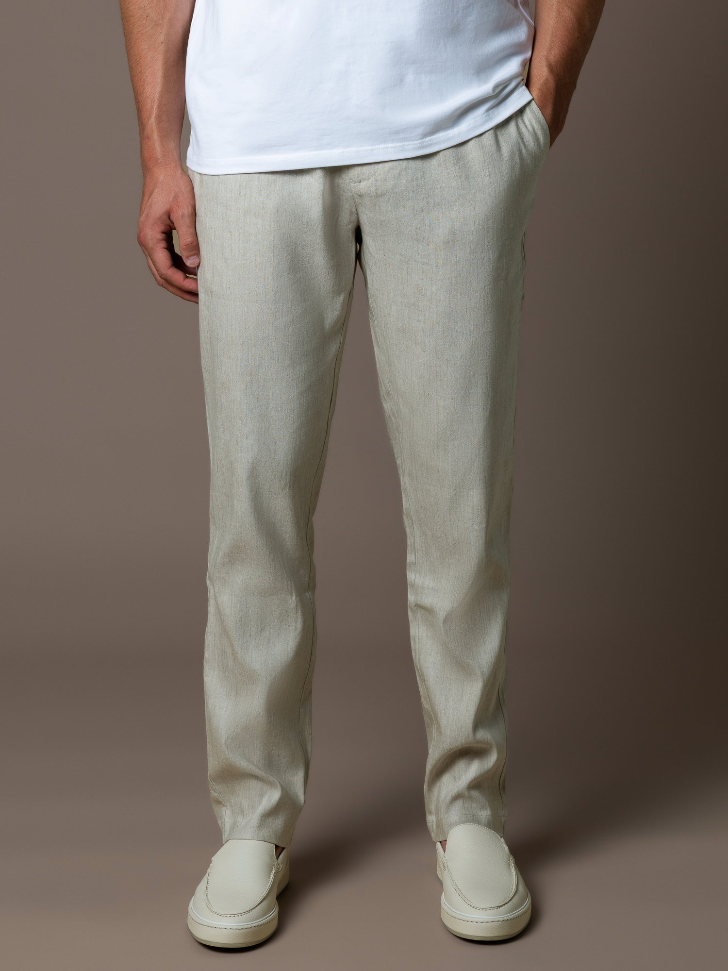 Linen Trousers - Beige