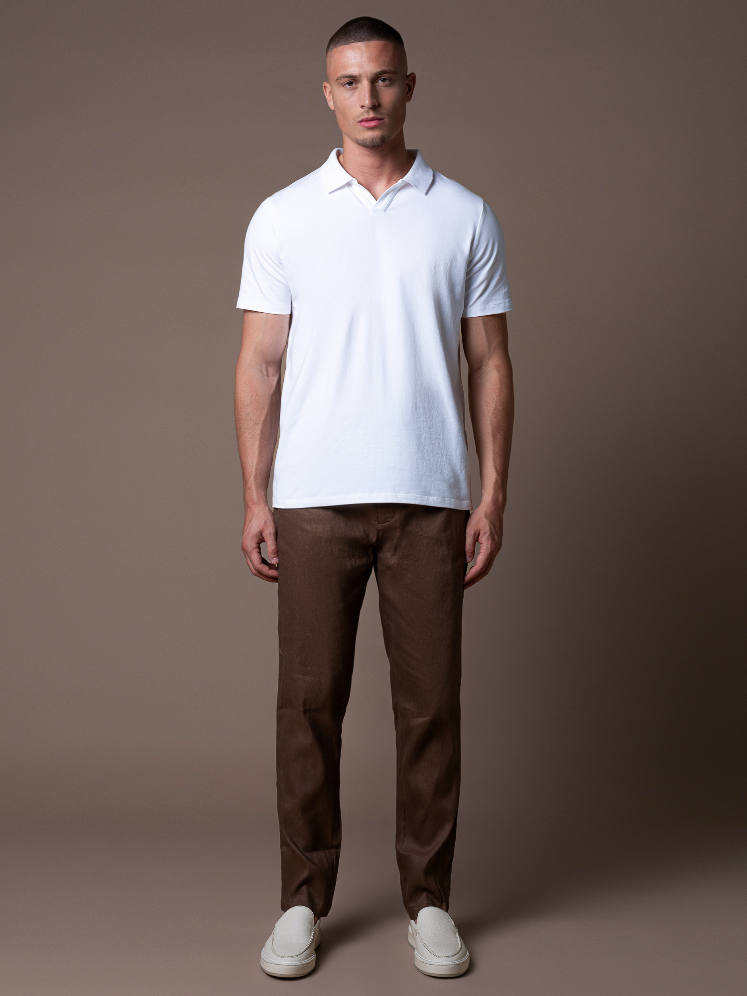 Linen Trousers - Brown