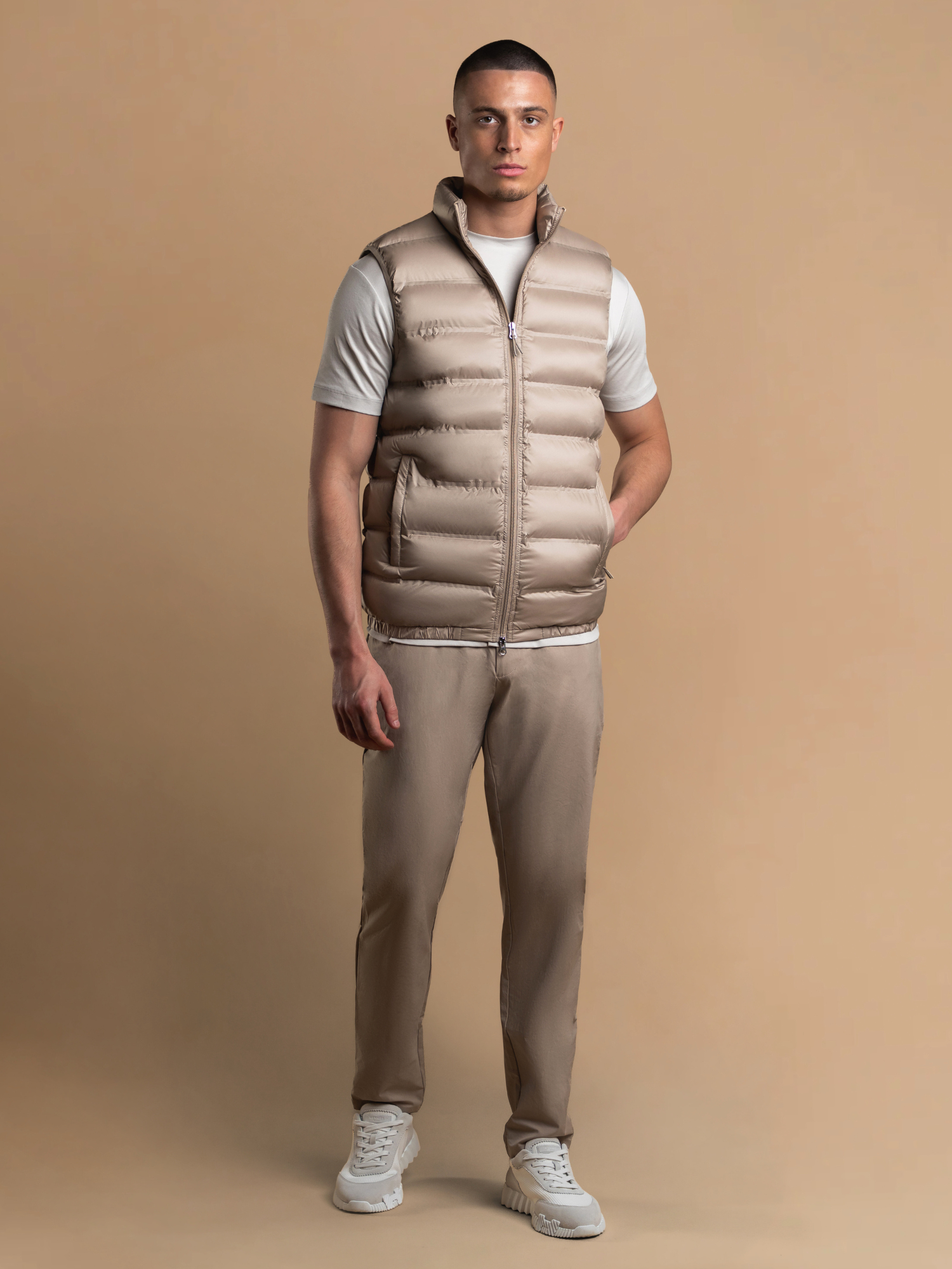 Tech Puffer Gilet - Beige