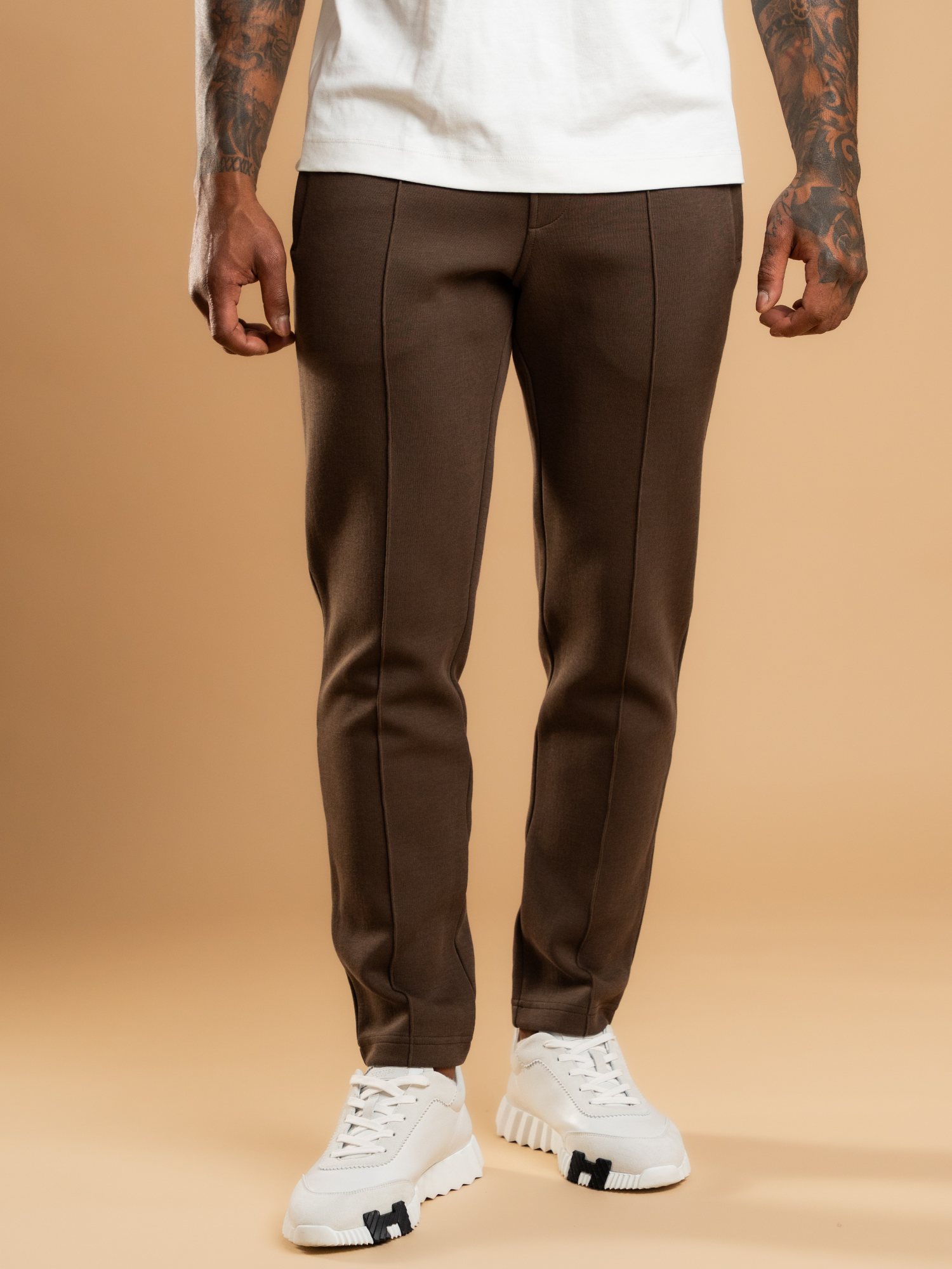 Essential Interlock Jogger - Brown