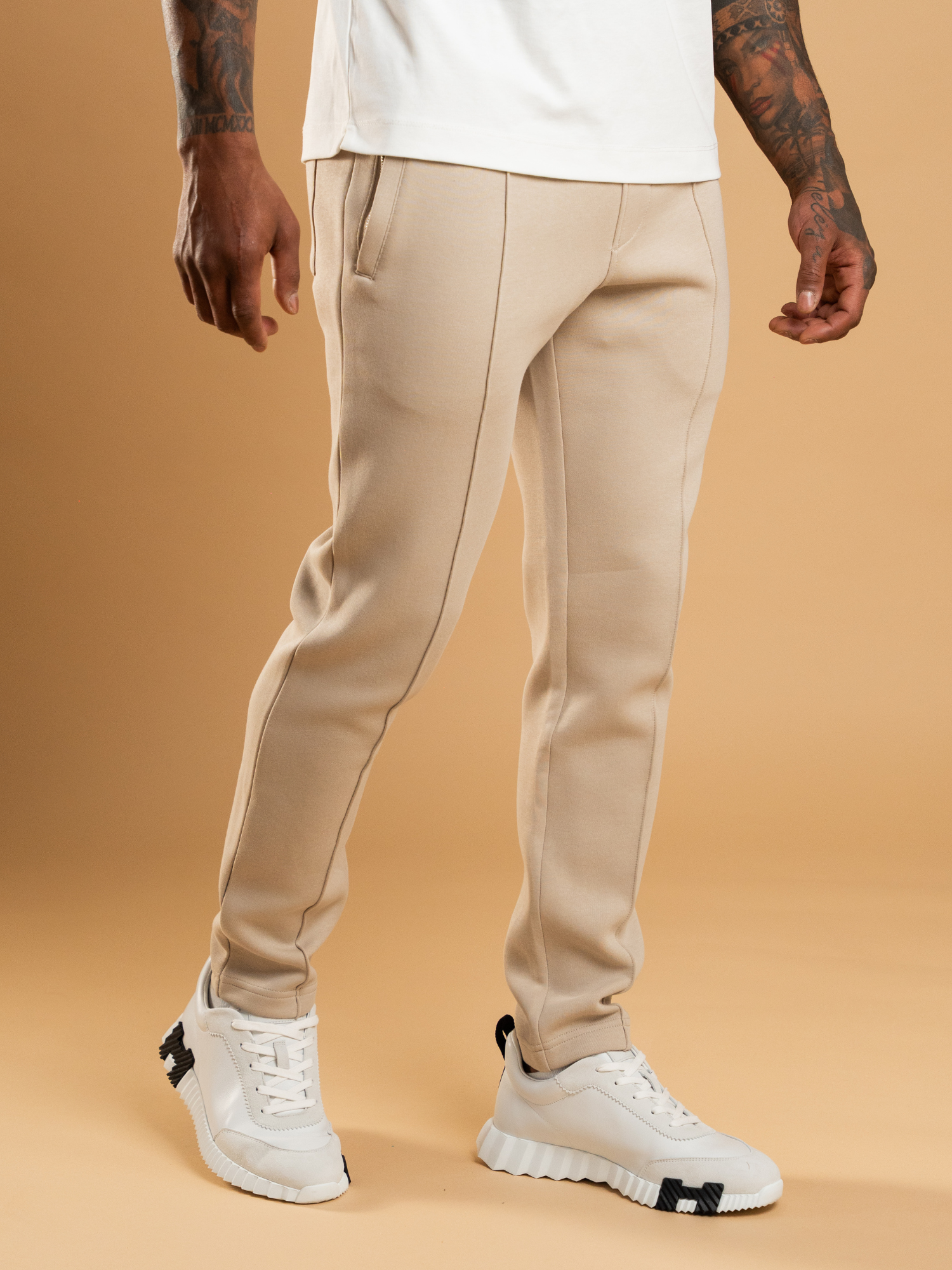 Essential Interlock Jogger - Beige