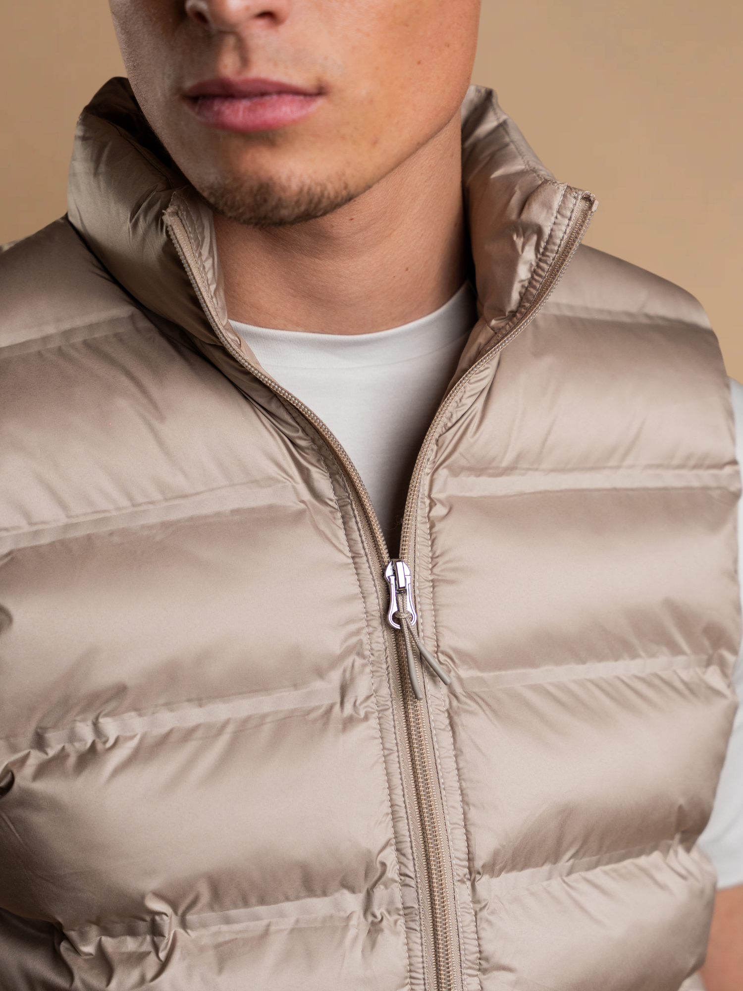 Tech Puffer Gilet - Beige