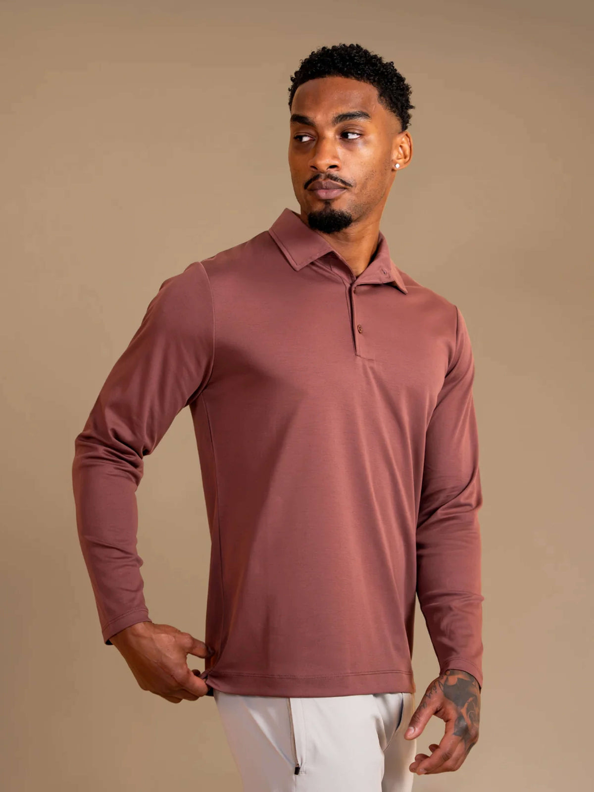 Lux Longsleeve Polo - Mixed 3 Pack - Warm Tones