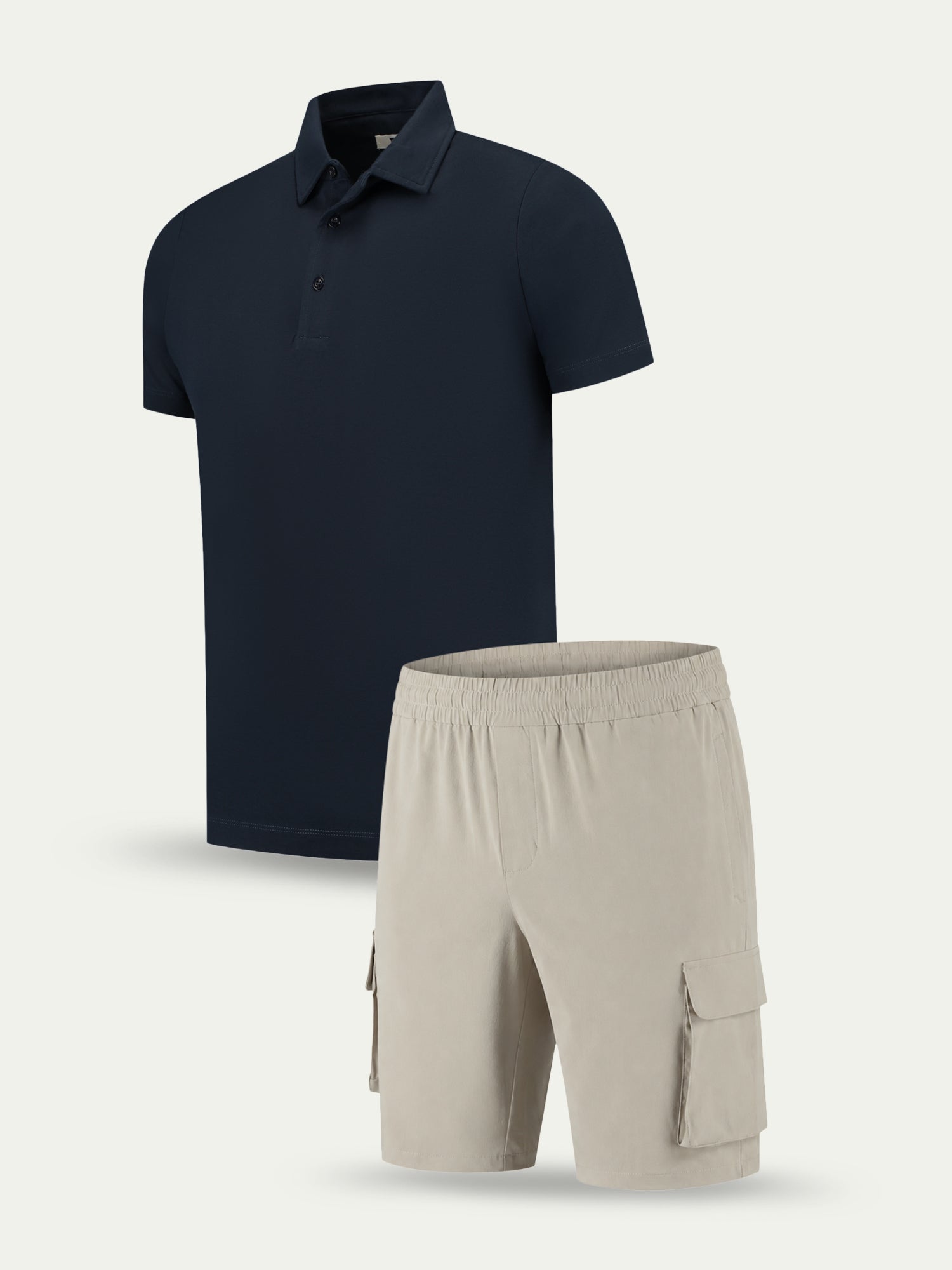 Lux Cargo Set - Navy - Beige