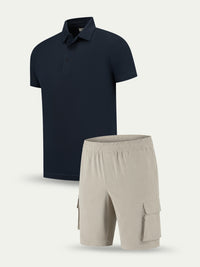 Lux Cargo Set - Navy - Beige