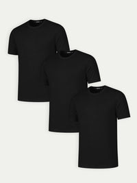 Essential Lux T-Shirt - Mixed 3 Pack - Black