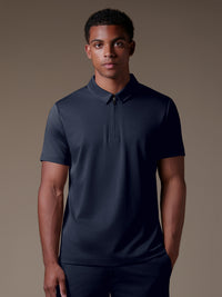 Lux Zipper Polo - Navy
