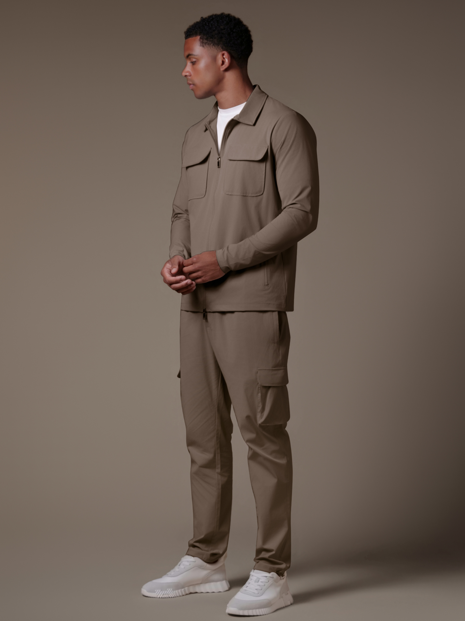Cargo Tech Jacket - Mocca