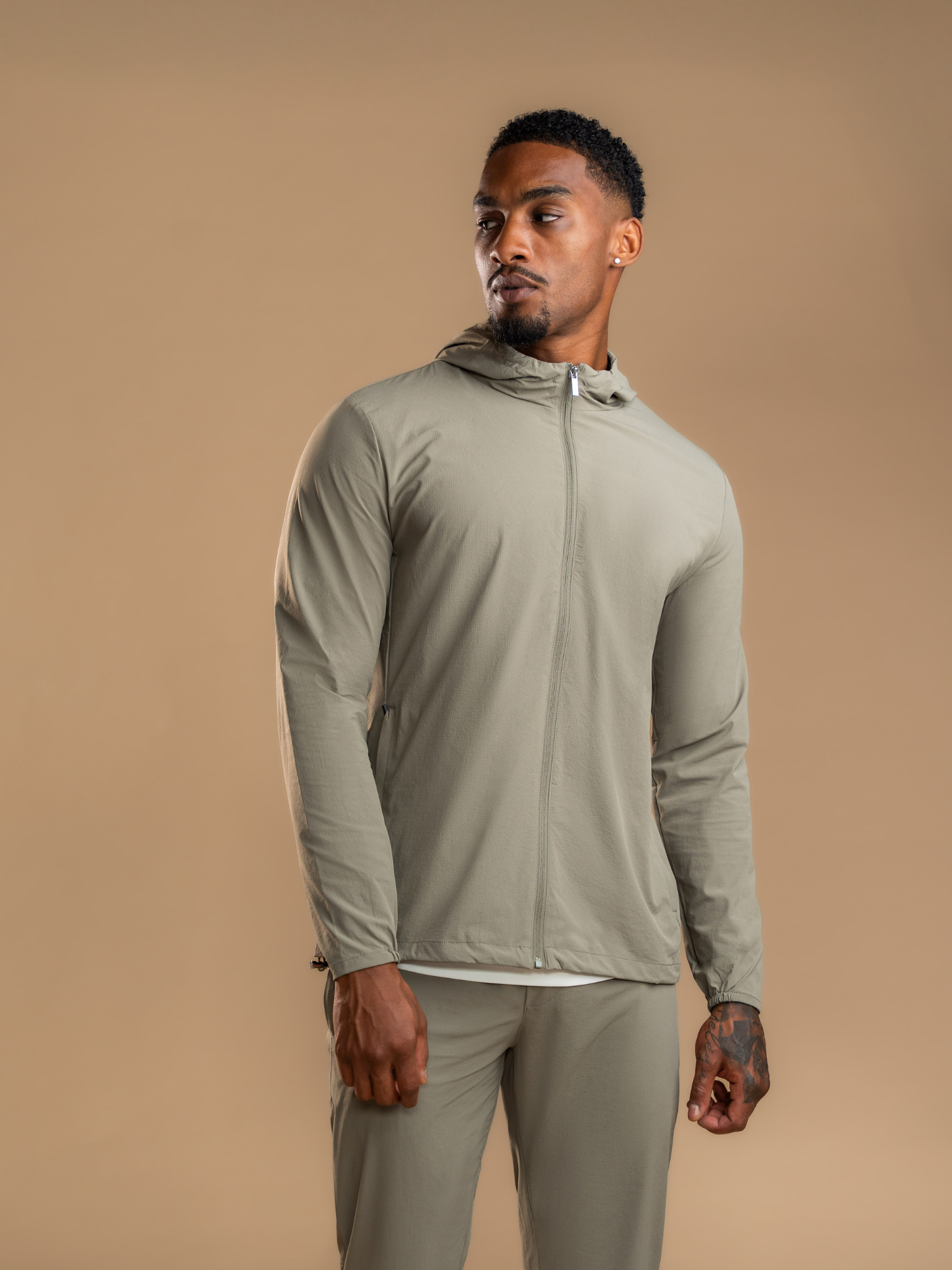 Tech Windbreaker Set - Olive