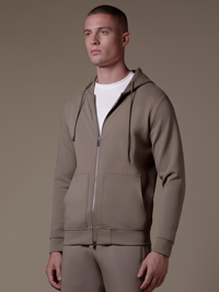 Interlock Flow Zip Hoodie - Taupe