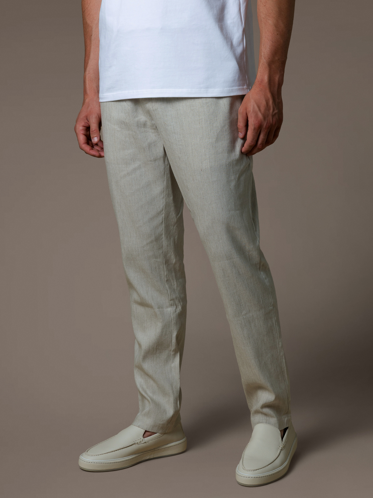 Linen Trousers - Beige