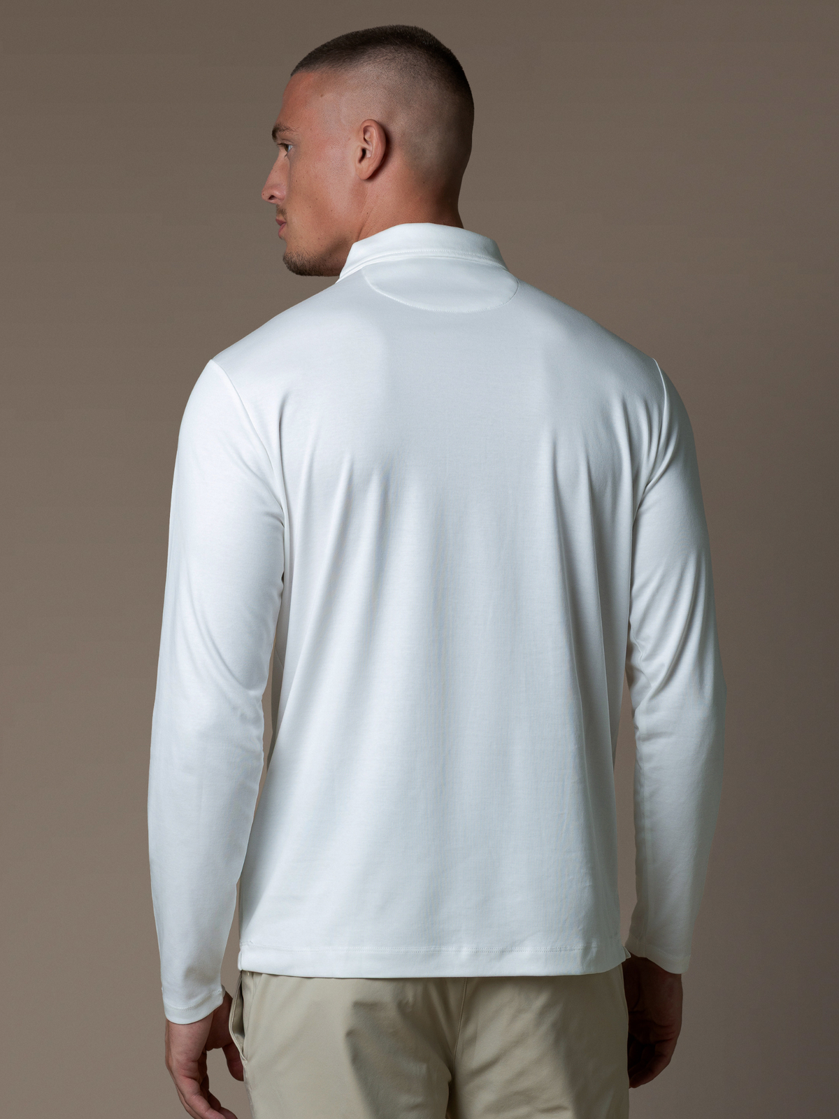 Lux Longsleeve Polo - White