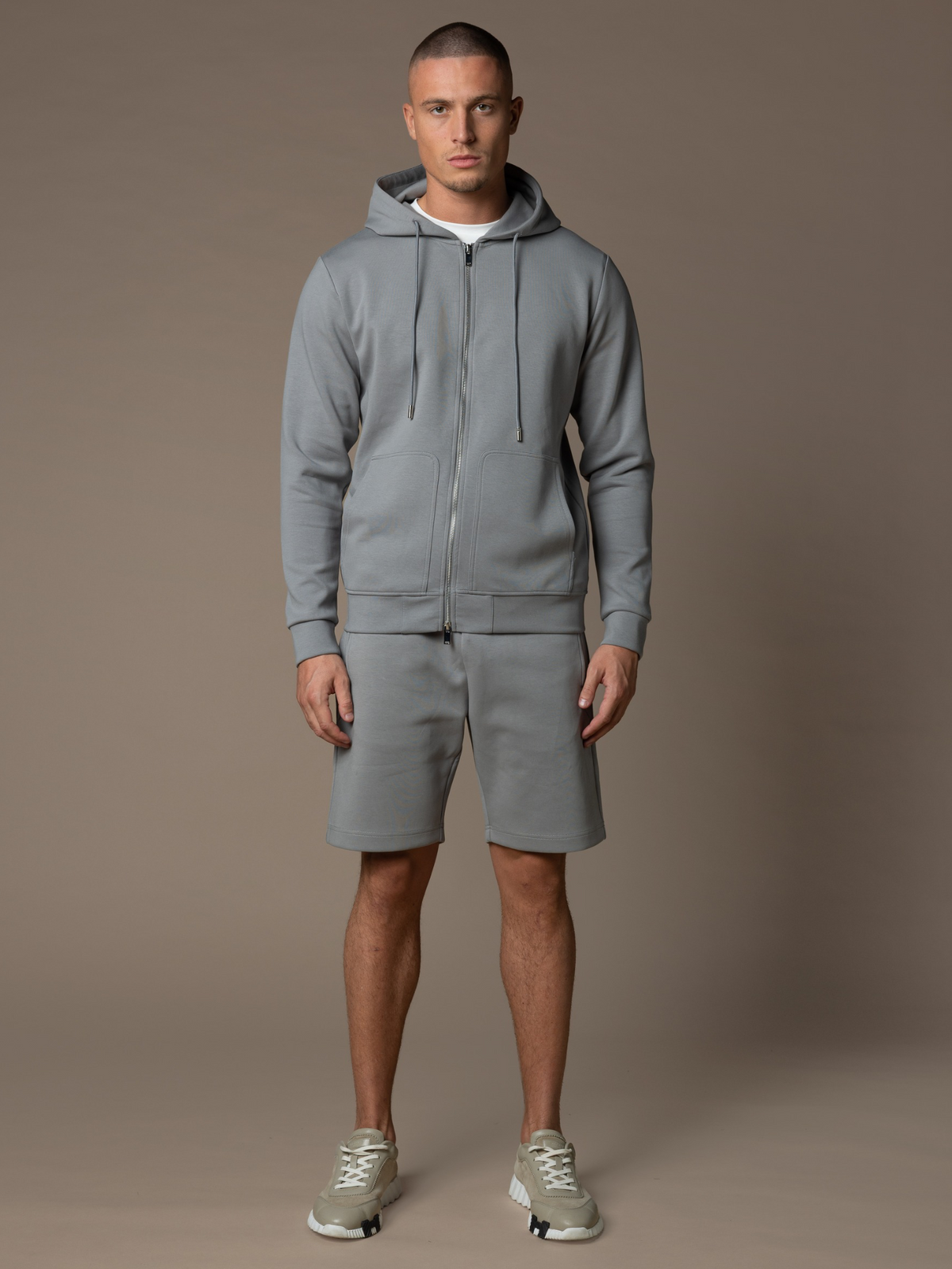 Interlock Flow Short Set - Grey