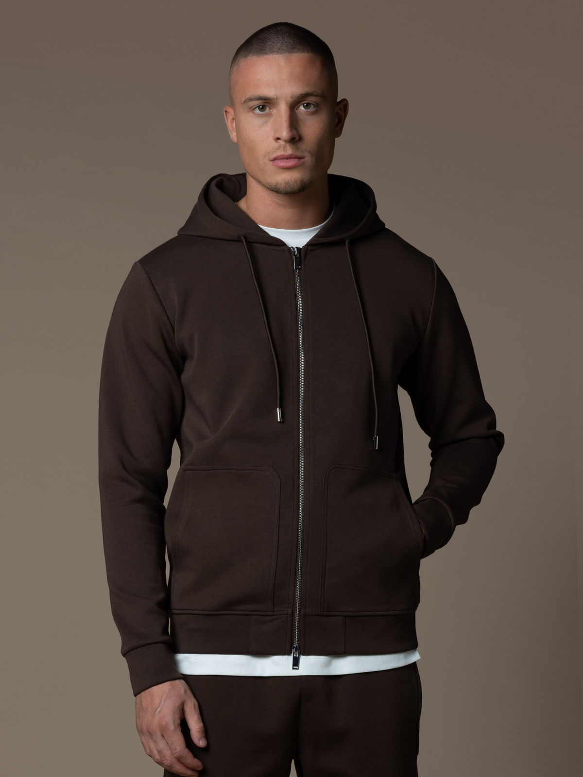 Interlock Flow Short Set - Brown