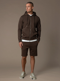 Interlock Flow Short Set - Brown