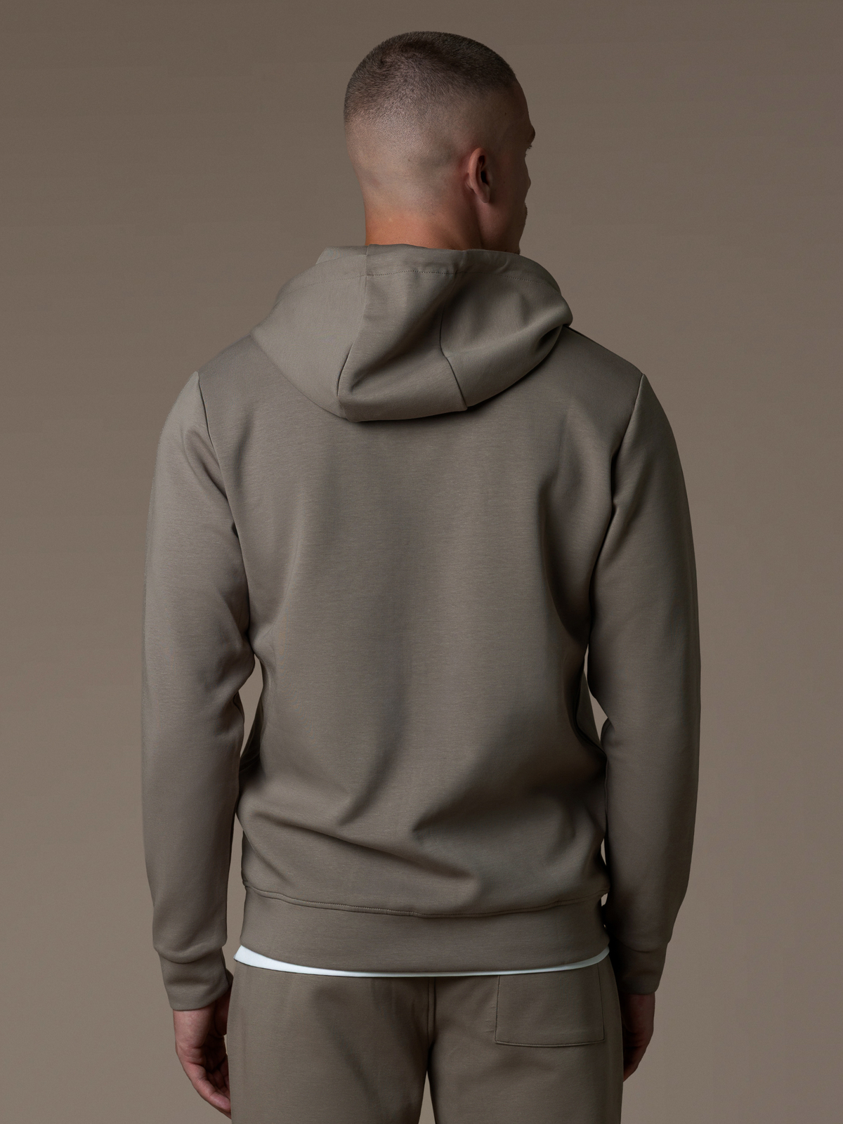 Interlock Flow Zip Hoodie - Taupe