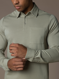 Como Longsleeve Polo - Olive