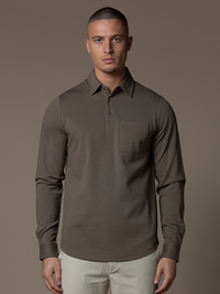 Como Longsleeve Polo - Taupe