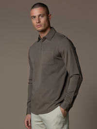 Como Longsleeve Polo - Taupe