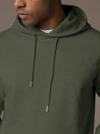 Essential Interlock Flow Hoodie - Forest Green