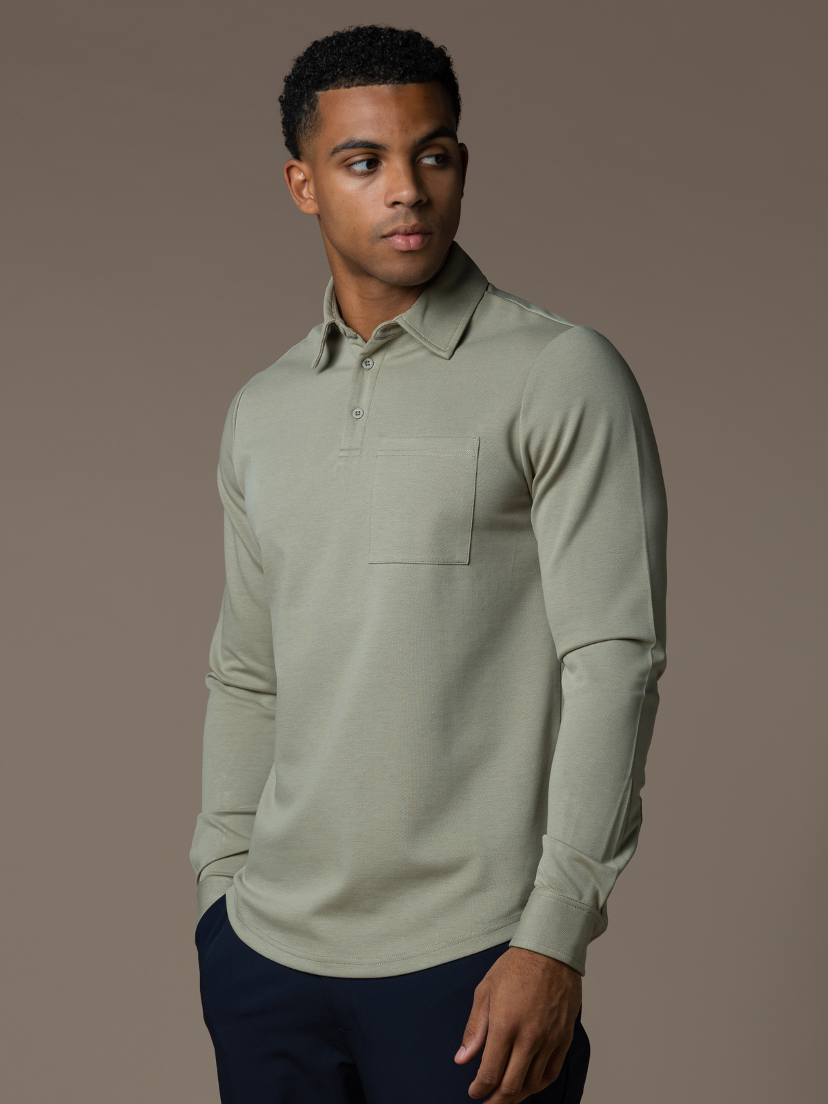 Como Longsleeve Polo - Olive
