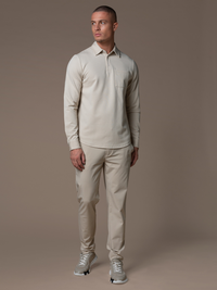 Como Longsleeve Polo - Light Beige