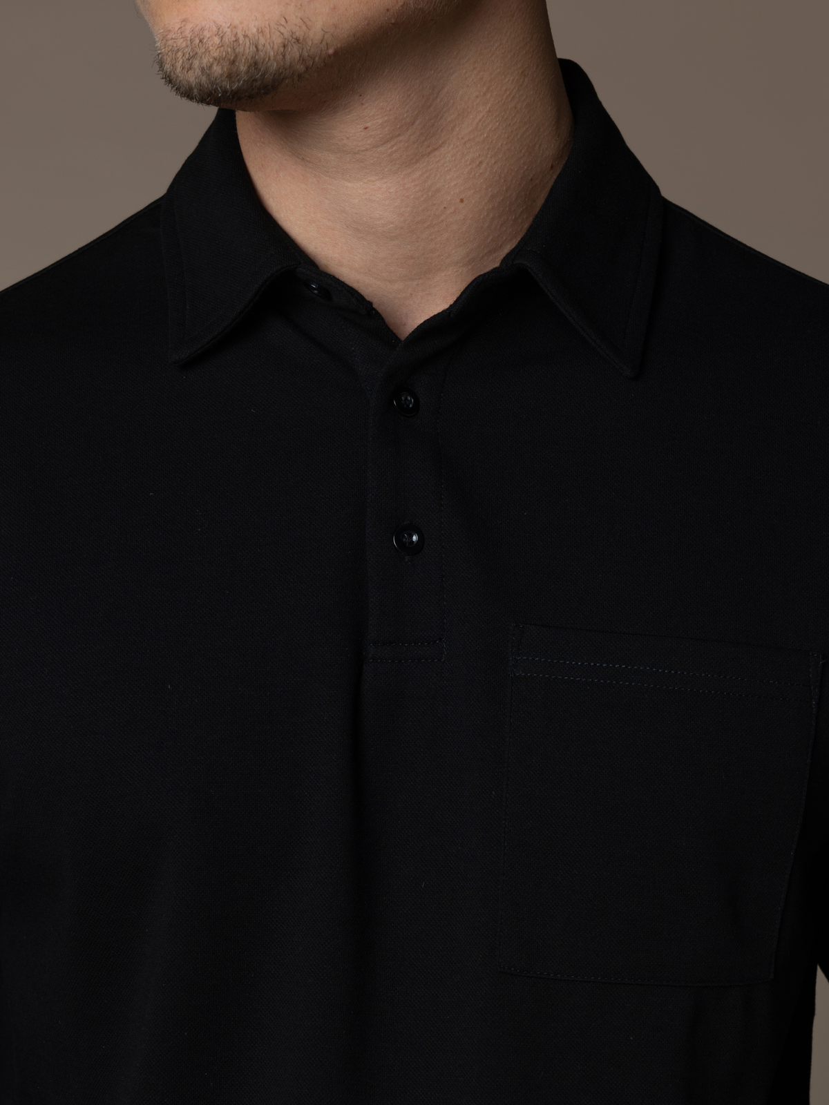 Como Longsleeve Polo - Black