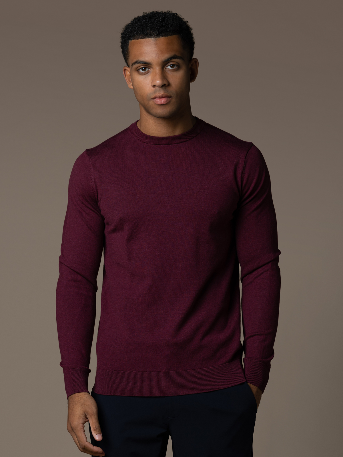 Knit Crewneck - Burgundy