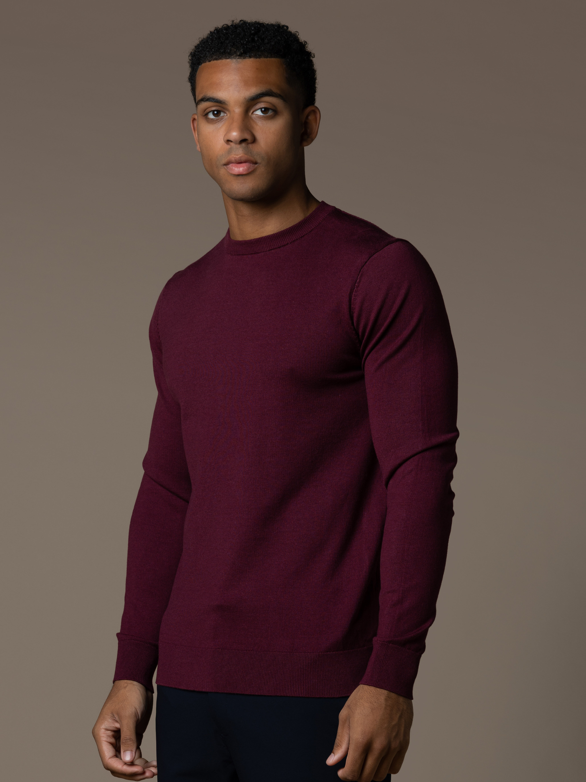 Knit Crewneck - Burgundy