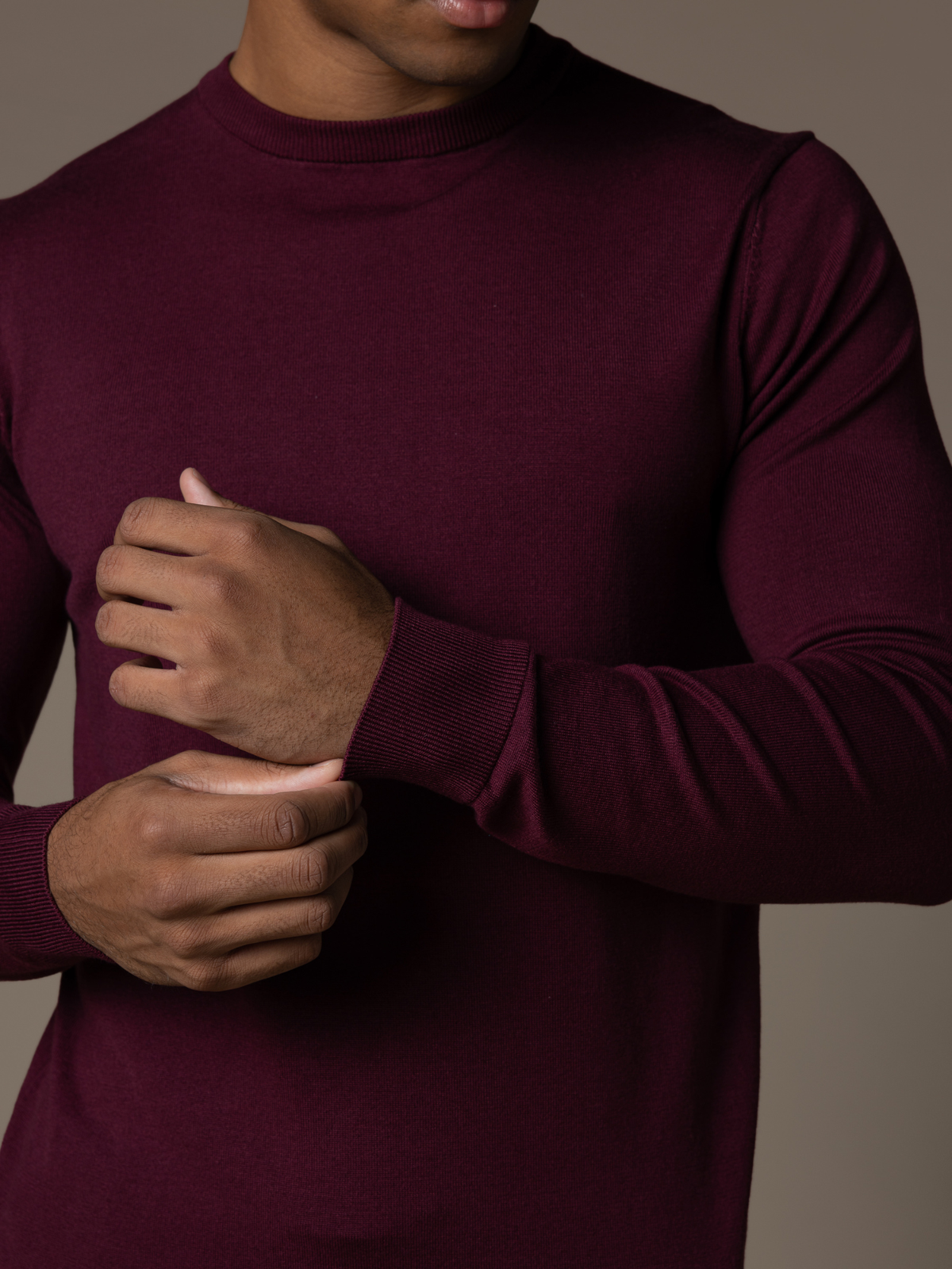 Knit Crewneck - Burgundy