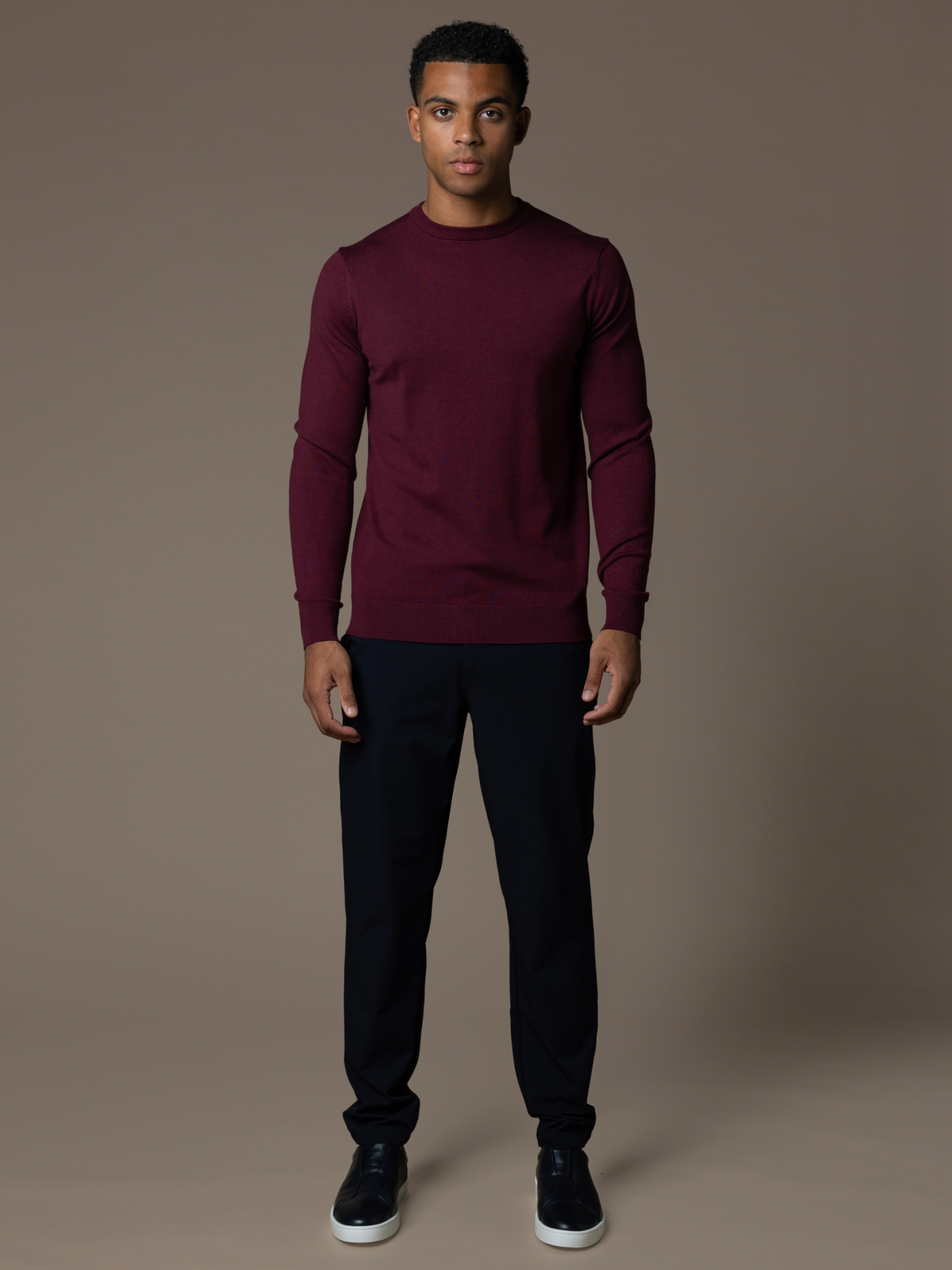 Knit Crewneck - Burgundy
