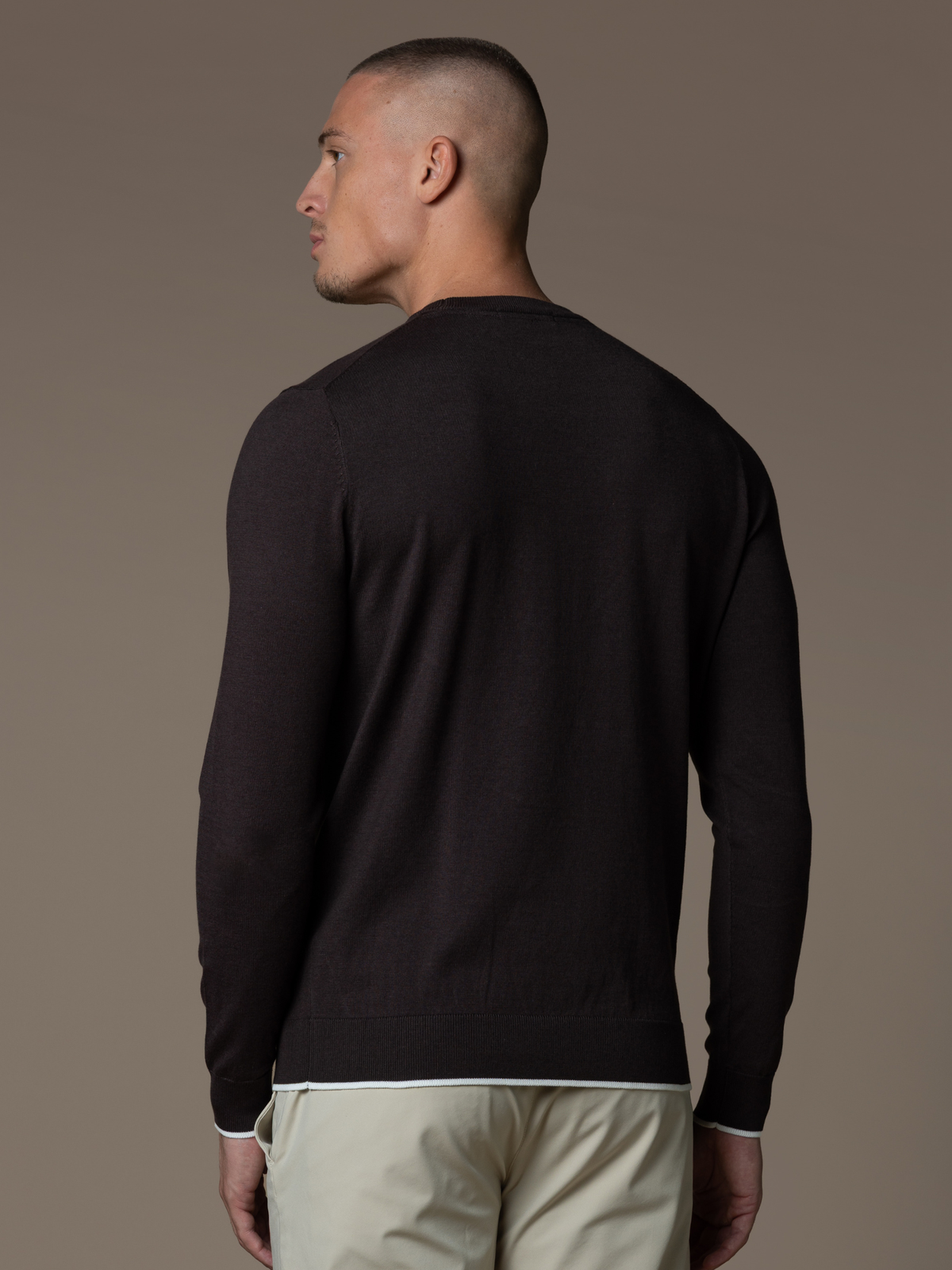 Lino Knit Crewneck - Brown
