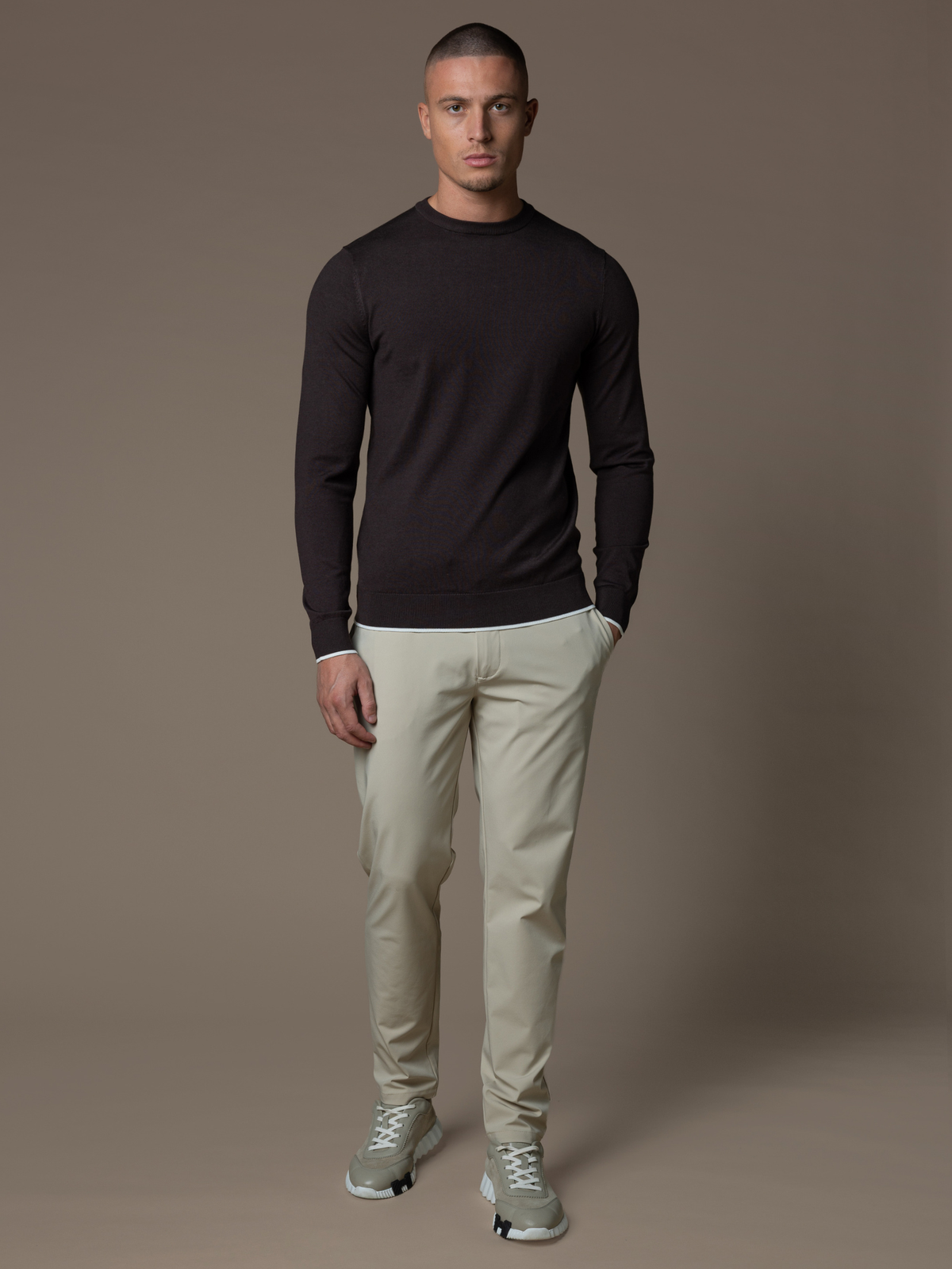 Lino Knit Crewneck - Brown