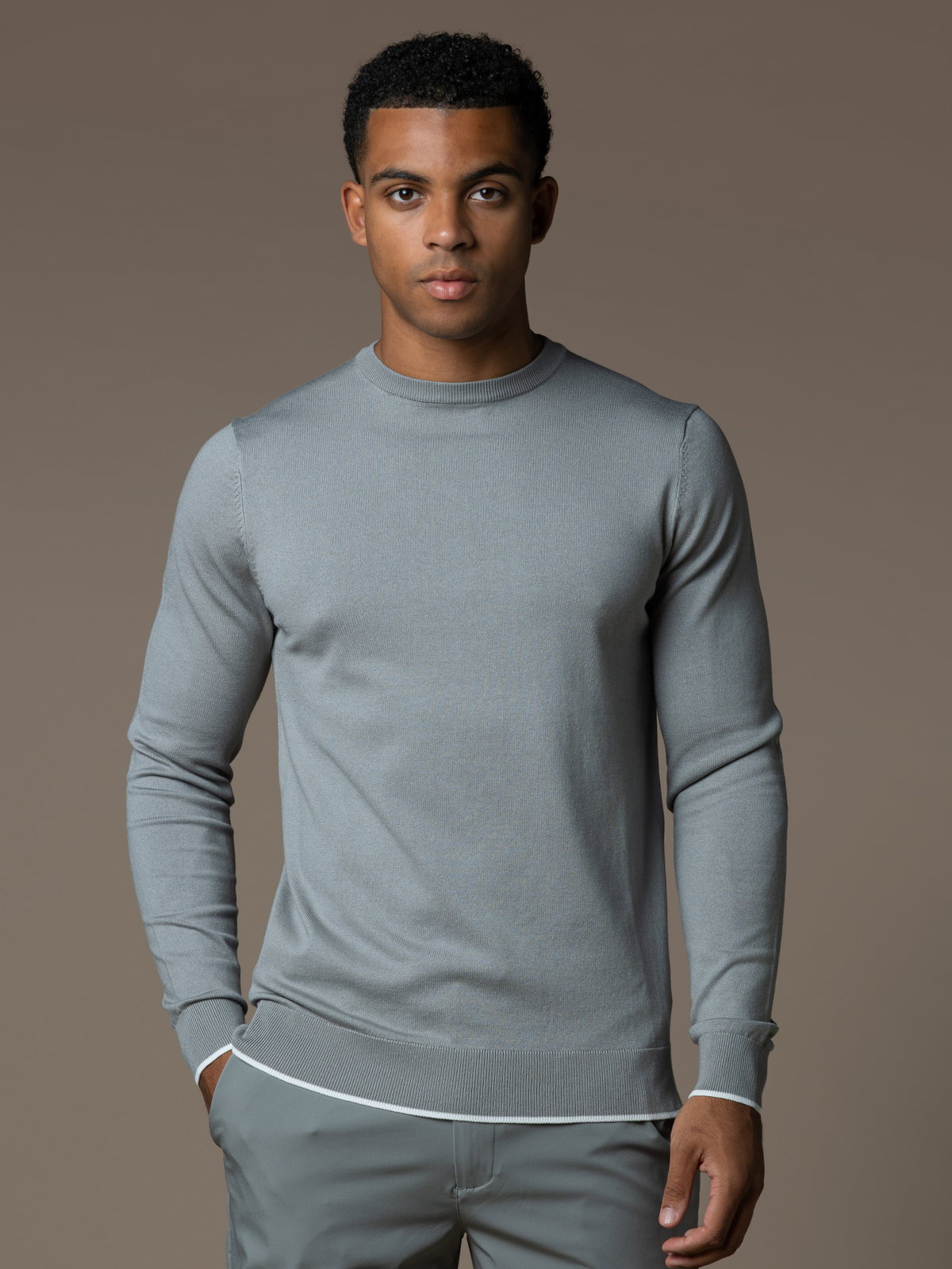 Lino Knit Crewneck - Grey