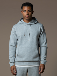Essential Interlock Flow Hoodie - Cloud Grey