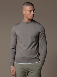 Lino Knit Crewneck - Taupe